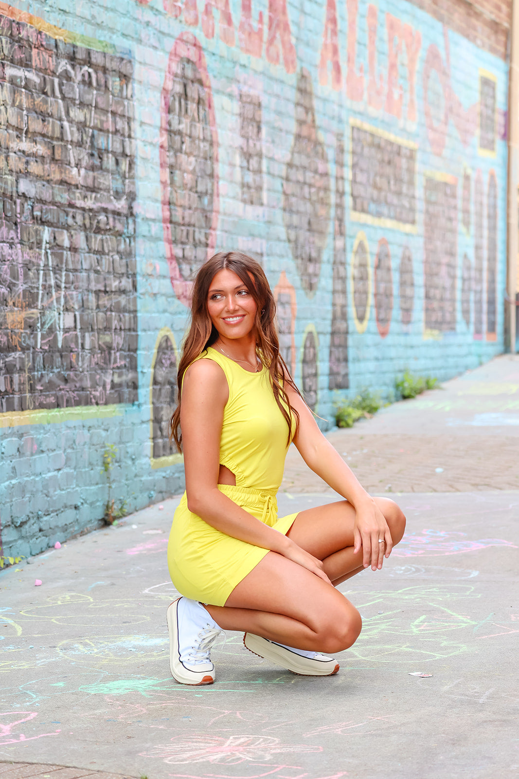 CARRY ON CUT OUT DRESS - yellow