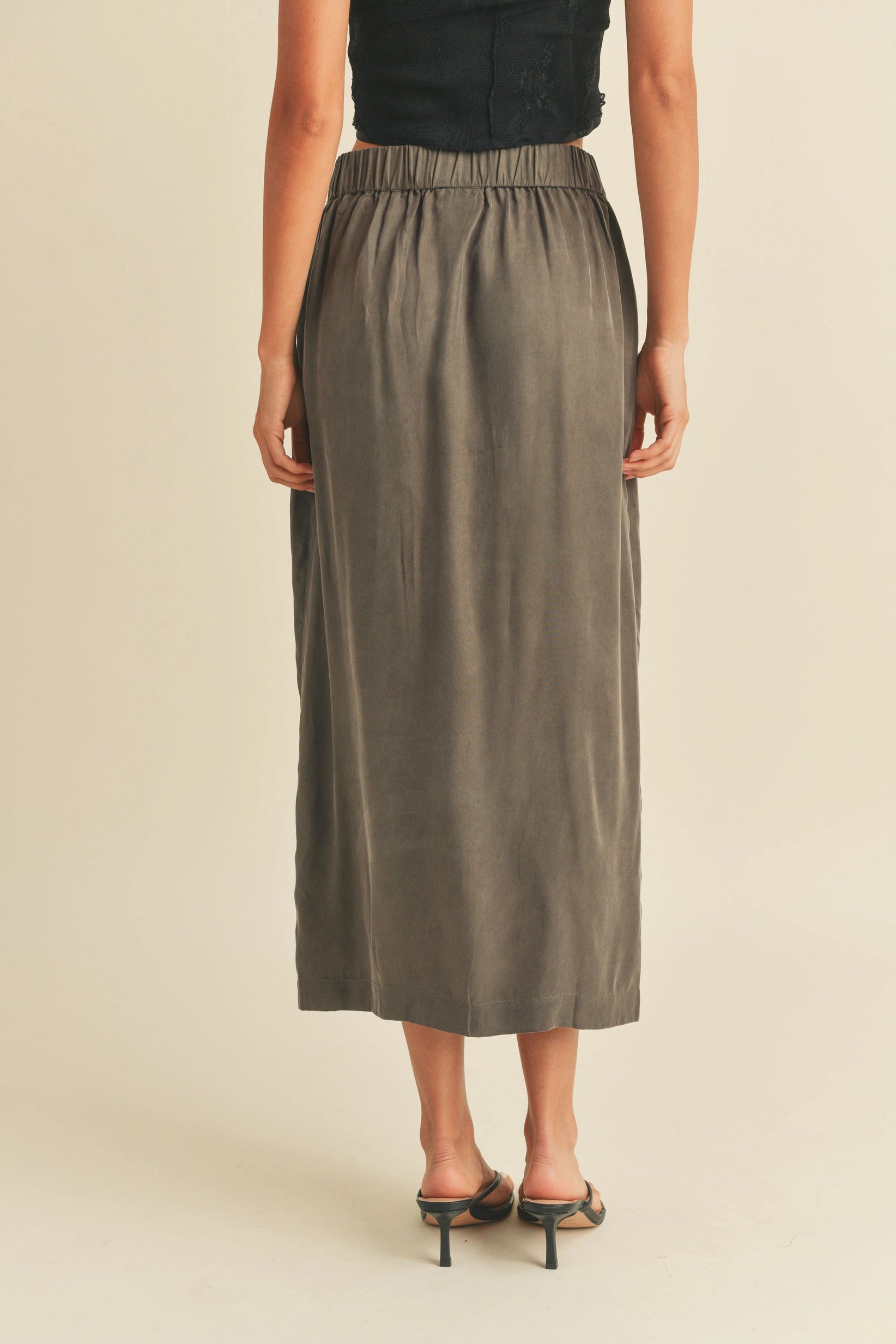 STELLA Button Down Midi Cargo Skirt