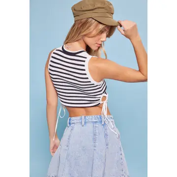 MADISON TOP Sleeveless Rib knit tank