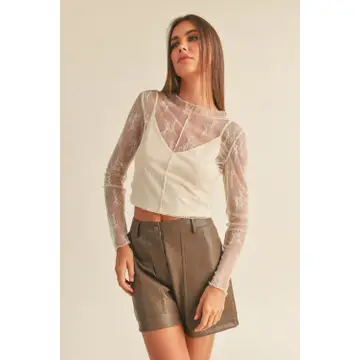 Lace Top-Ivory