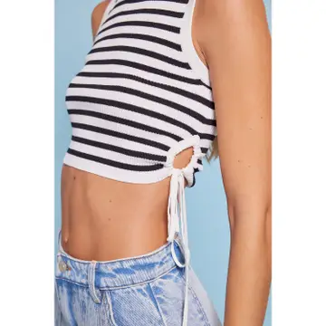 MADISON TOP Sleeveless Rib knit tank