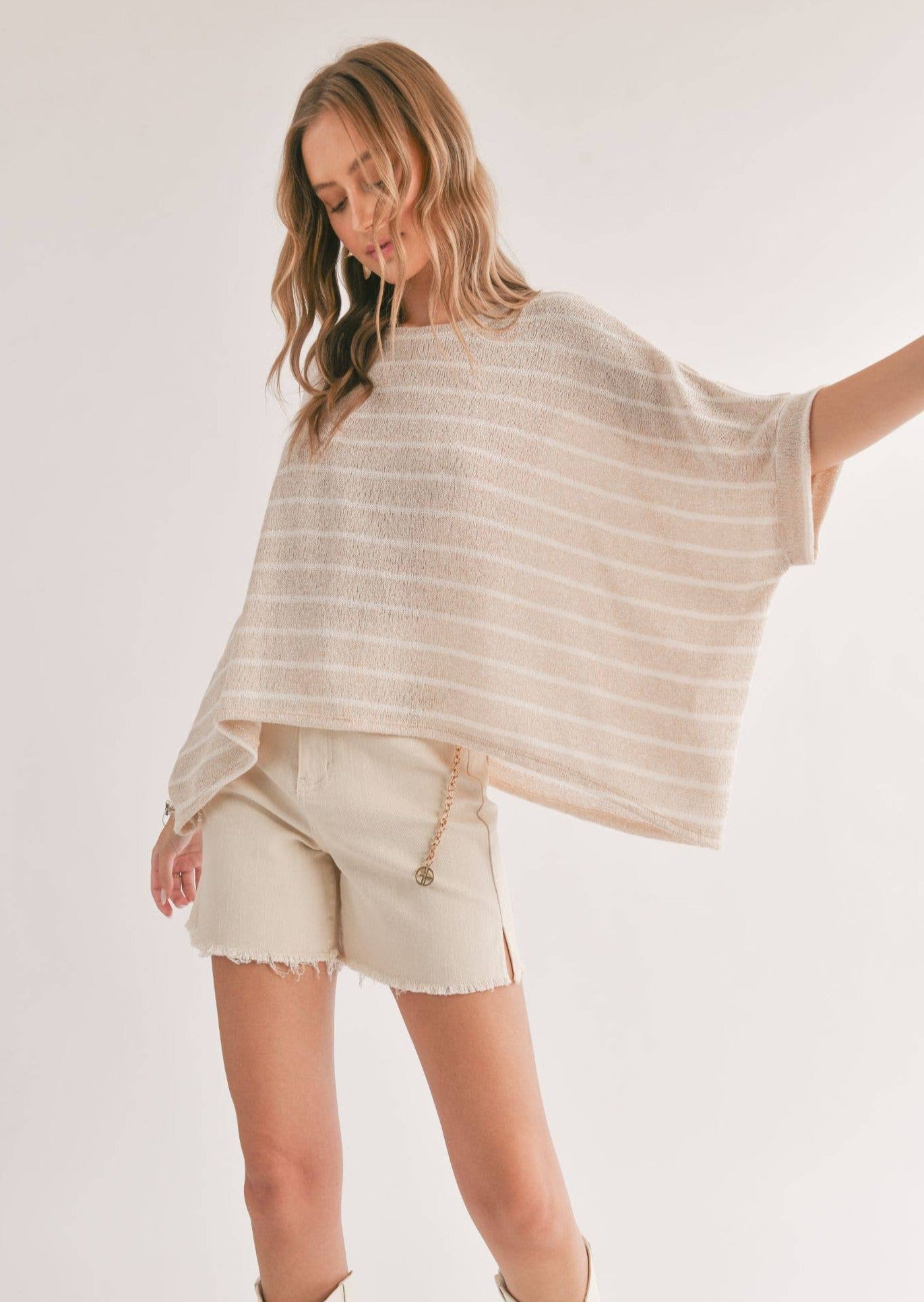 COAST TO COAST Striped Oversized Top