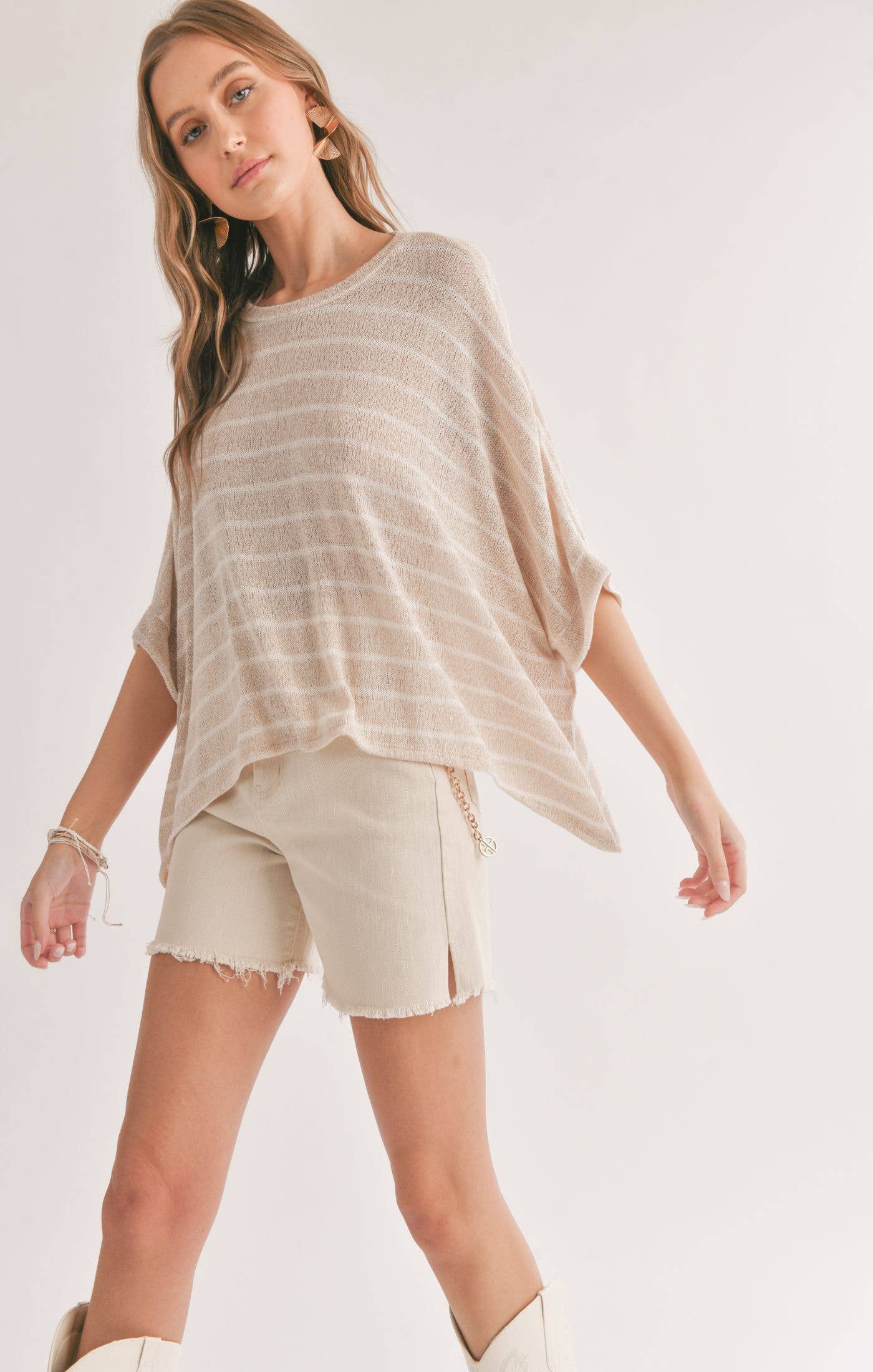 COAST TO COAST Striped Oversized Top