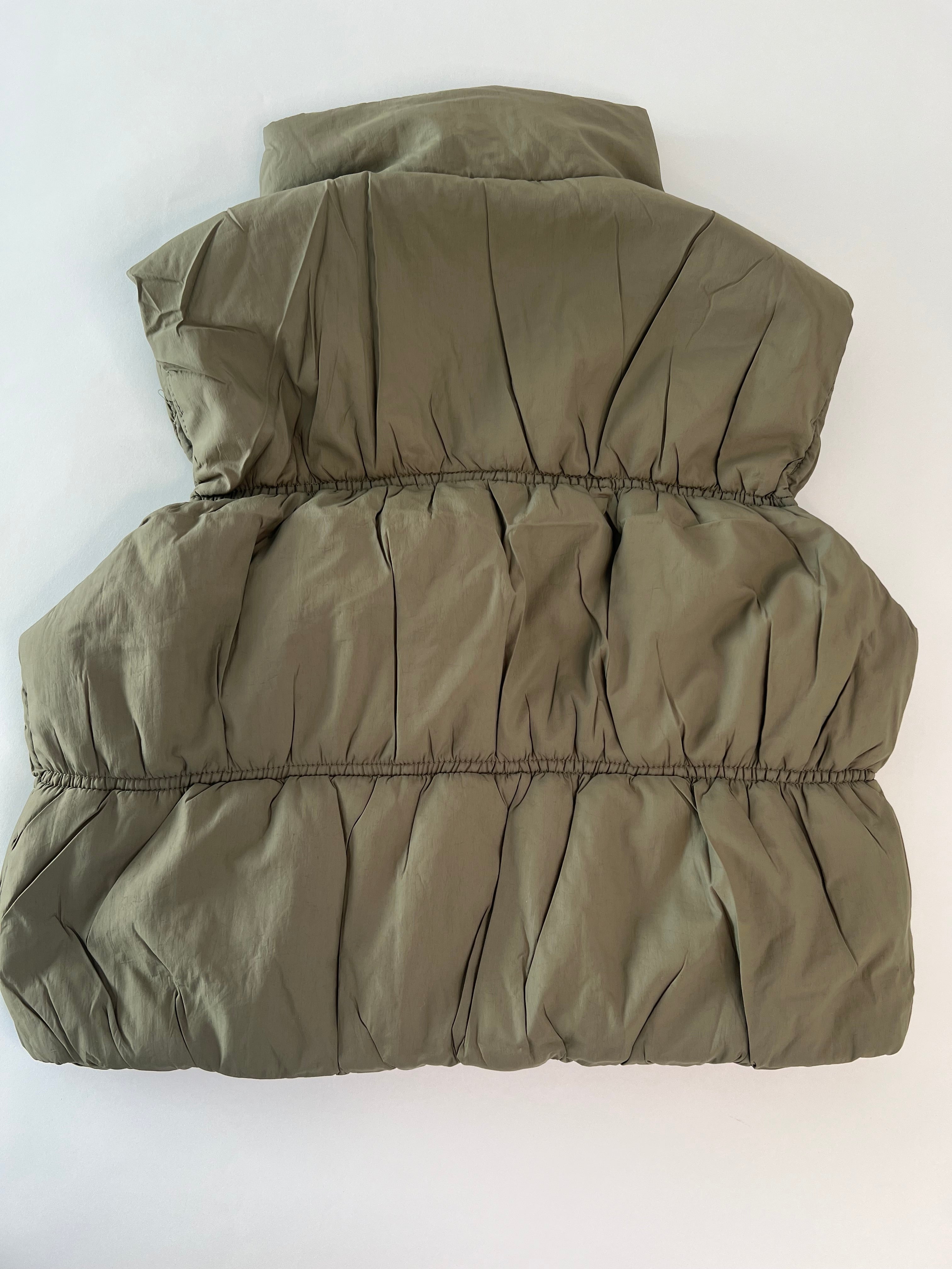 Olive puffer vest