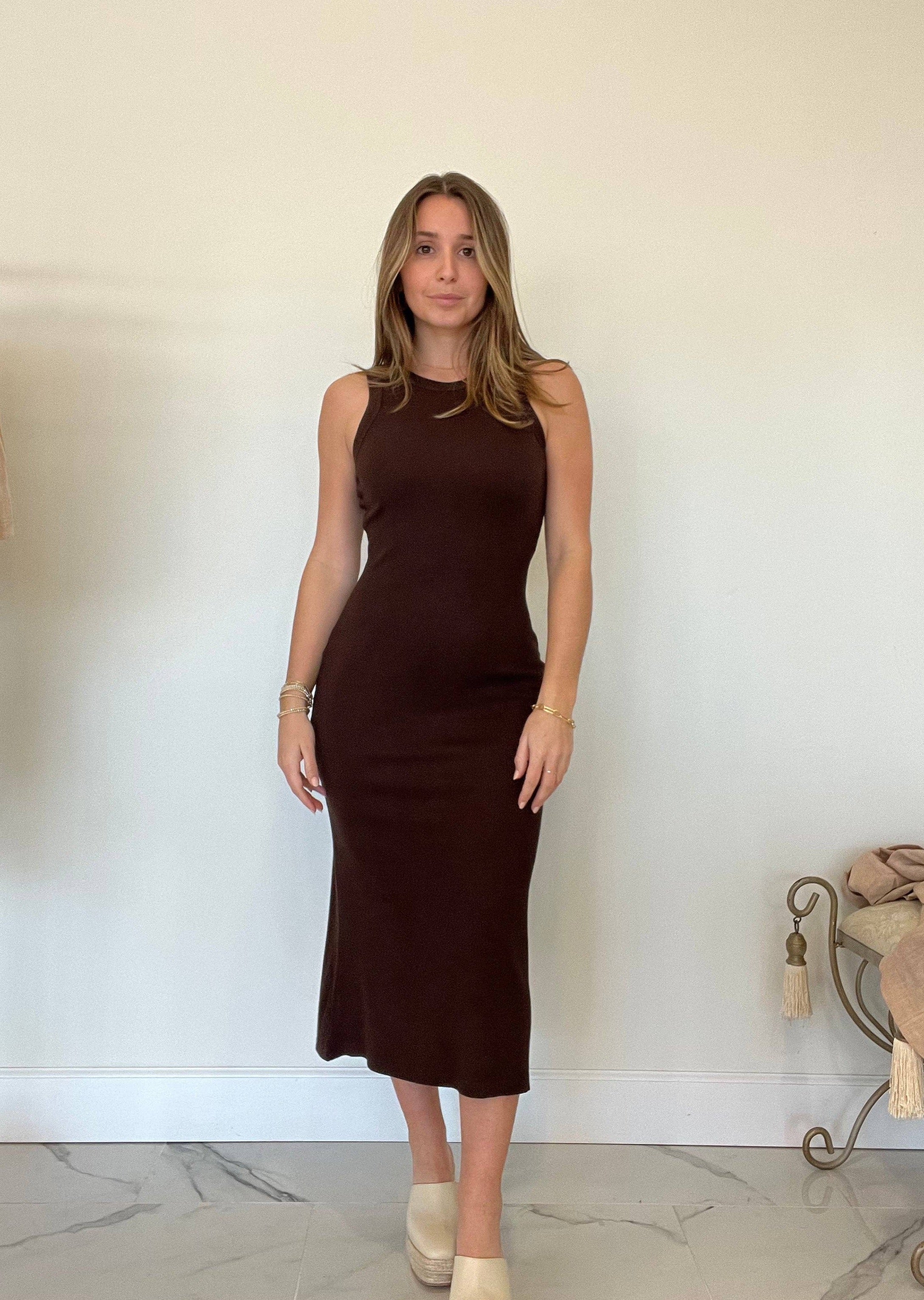 Simone Dress-chocolate