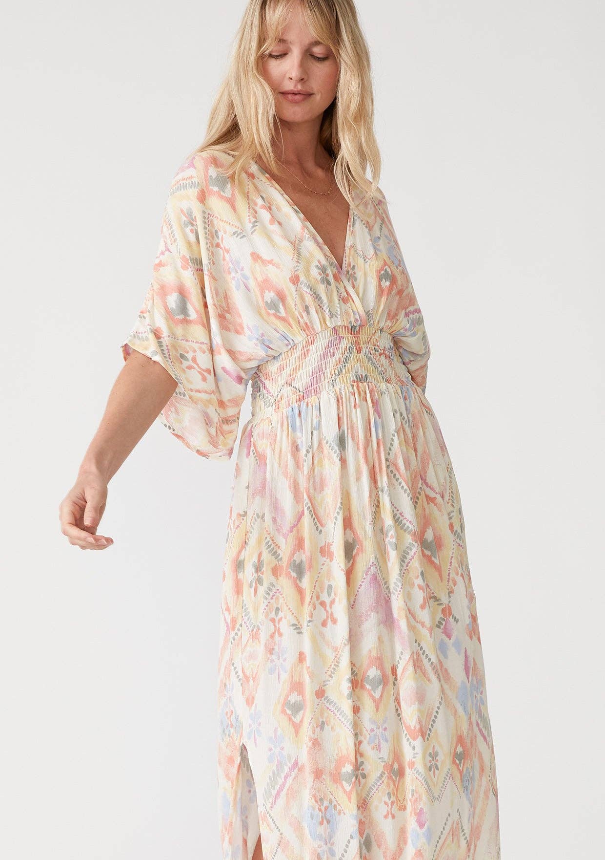 ARISTA Bohemian Smocked Maxi Dress