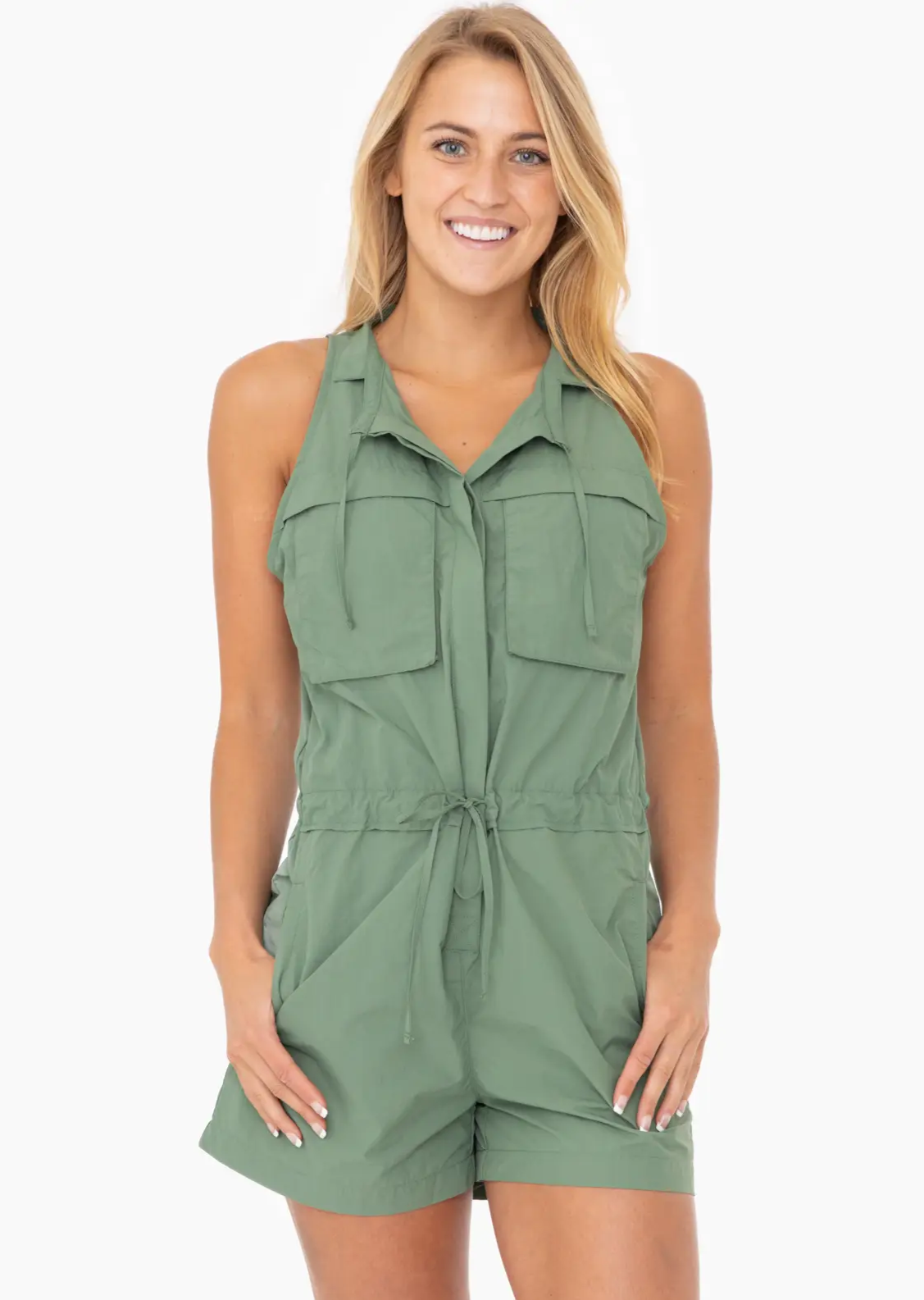 DENVER SLEEVLESS CARGO ROMPER