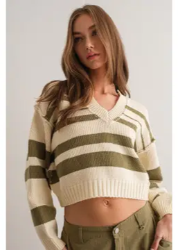 Autumn Stripe Sweater Top