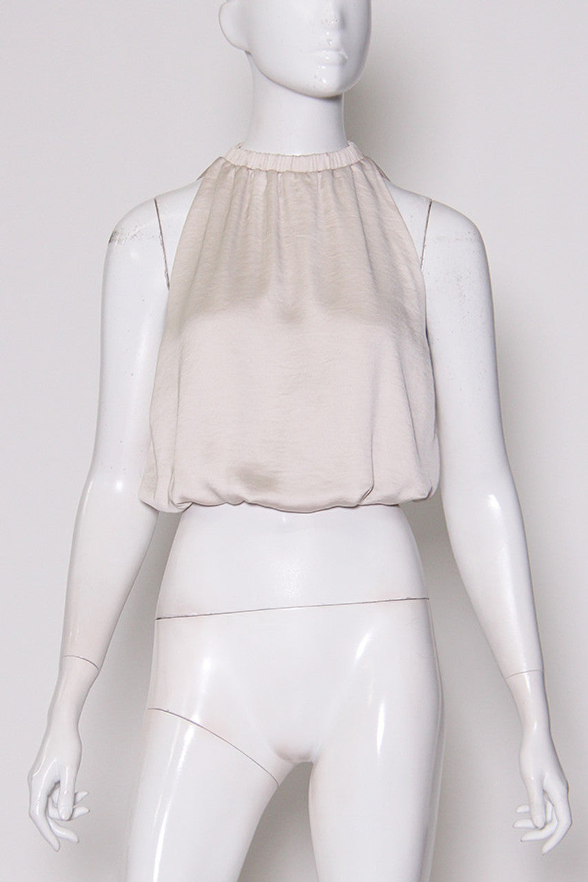 Ivory satin pant and matching top set