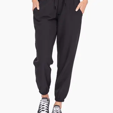 ZALEY High Waisted Joggers- Black