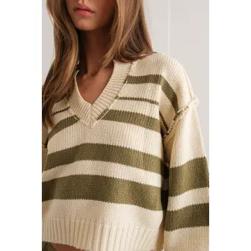 Autumn Stripe Sweater Top