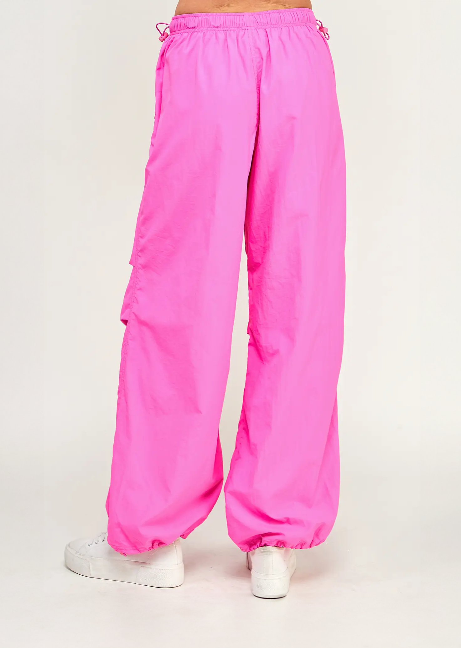 AFTER HOURS Parachute wide leg pant- pink