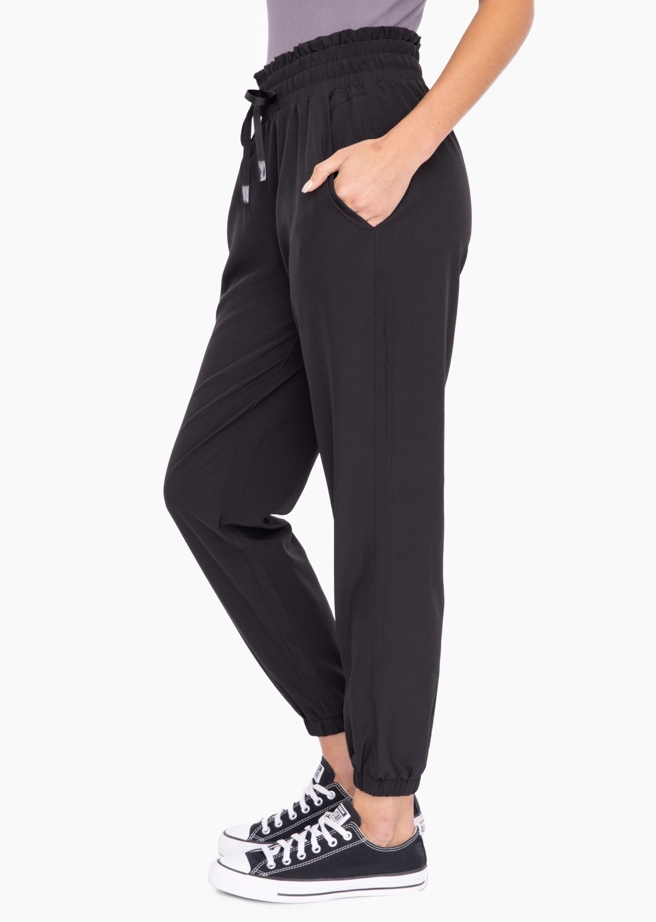 ZALEY High Waisted Joggers- Black