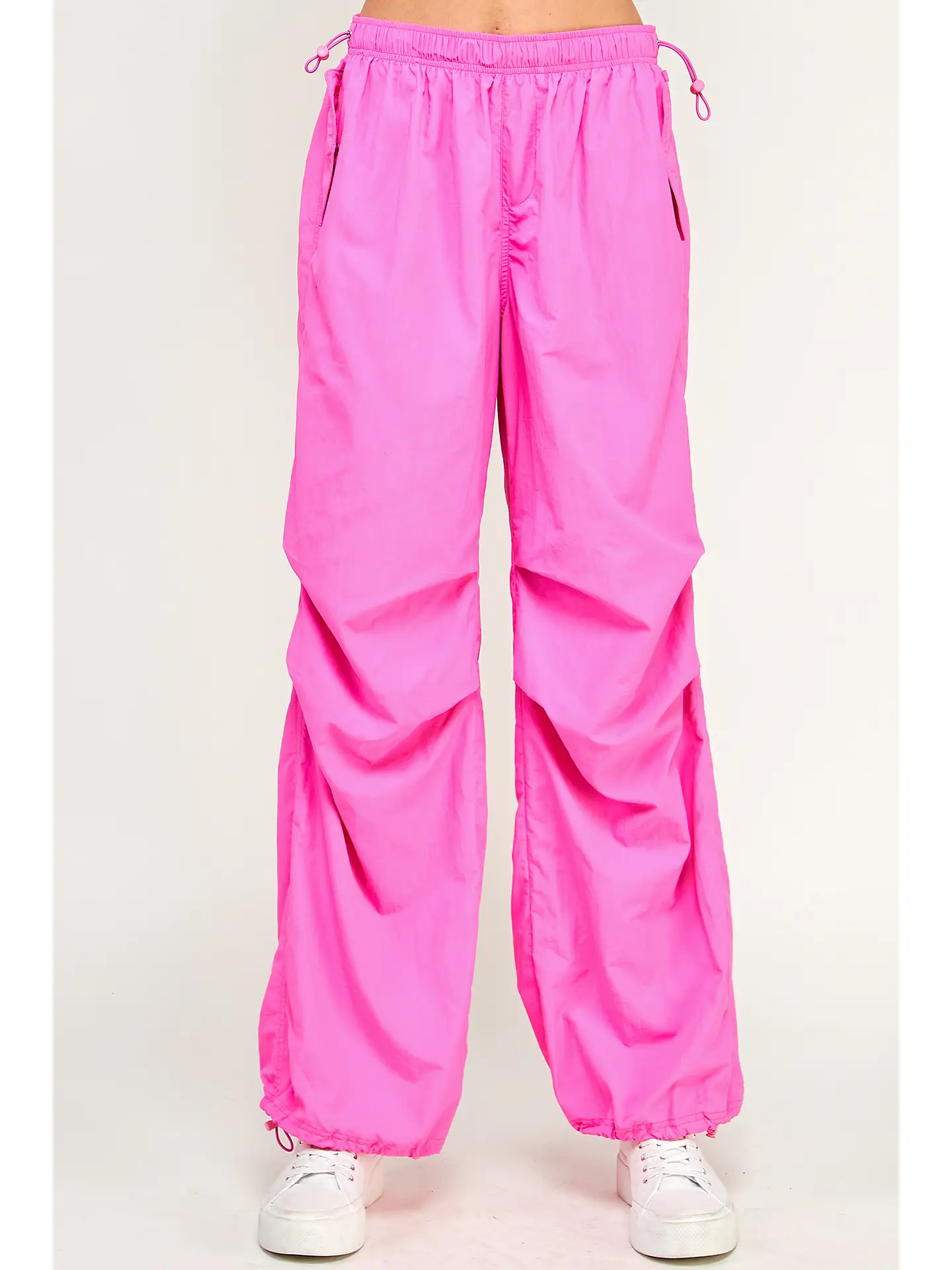 AFTER HOURS Parachute wide leg pant- pink